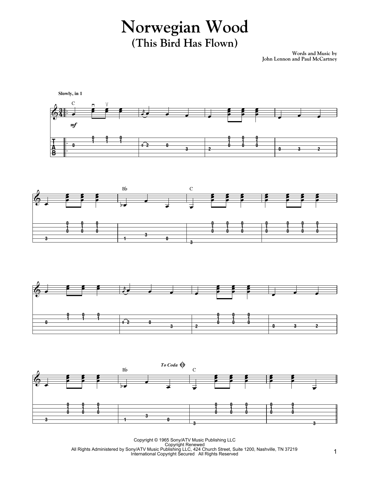 Produktgalerie: Seite 1 von 1 Norwegian Wood (This Bird Has Flown), Carter Style Guitar, Gitarre