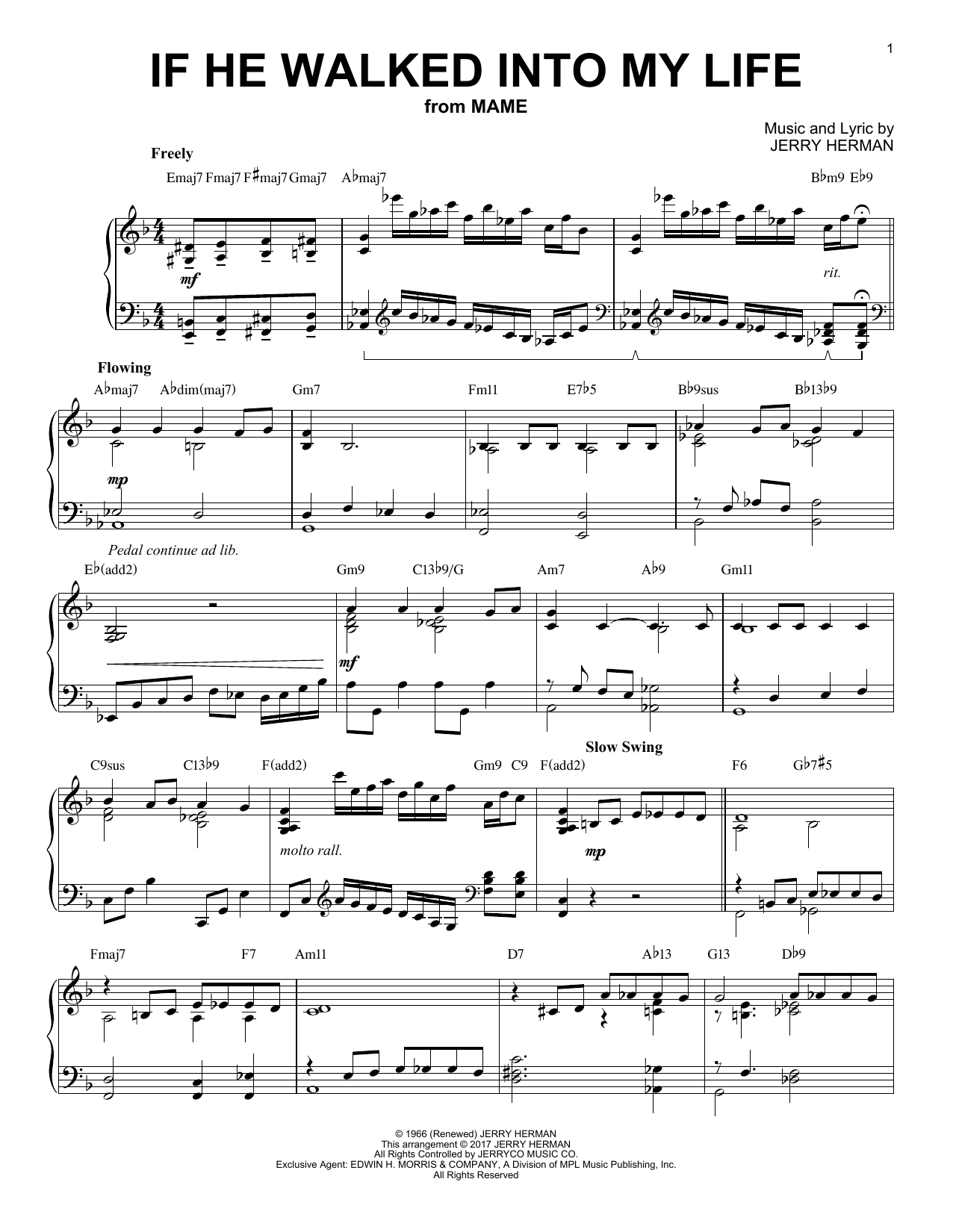 Product gallery: Page 1 of 1 If He Walked Into My Life [Jazz version], Jerry Herman