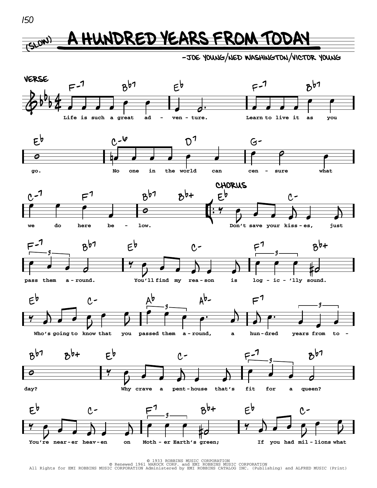 Produktbild zu: A Hundred Years From Today (arr. Robert Rawlins)