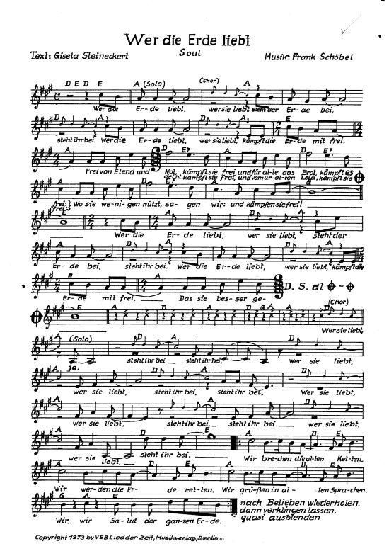 Produktbild zu: Wer die Erde liebtFrank Schöbel