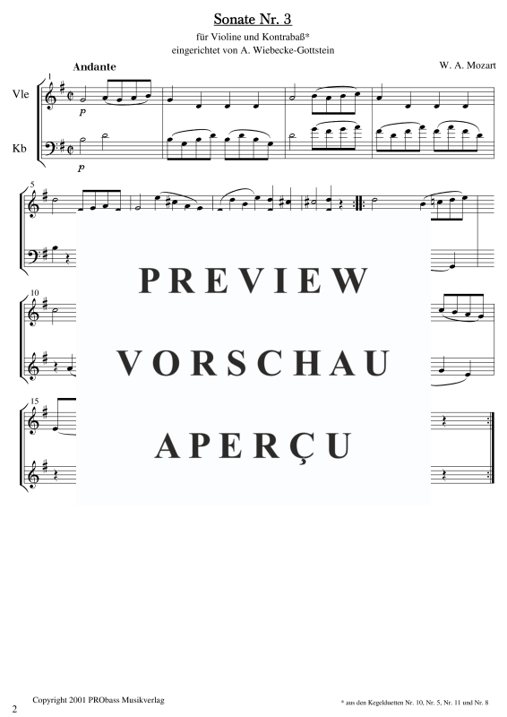 gallery: Sonate Nr. 3, , Violine und Kontrabass