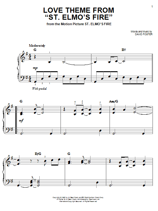 Produktbild zu: Love Theme From St. Elmo's Fire