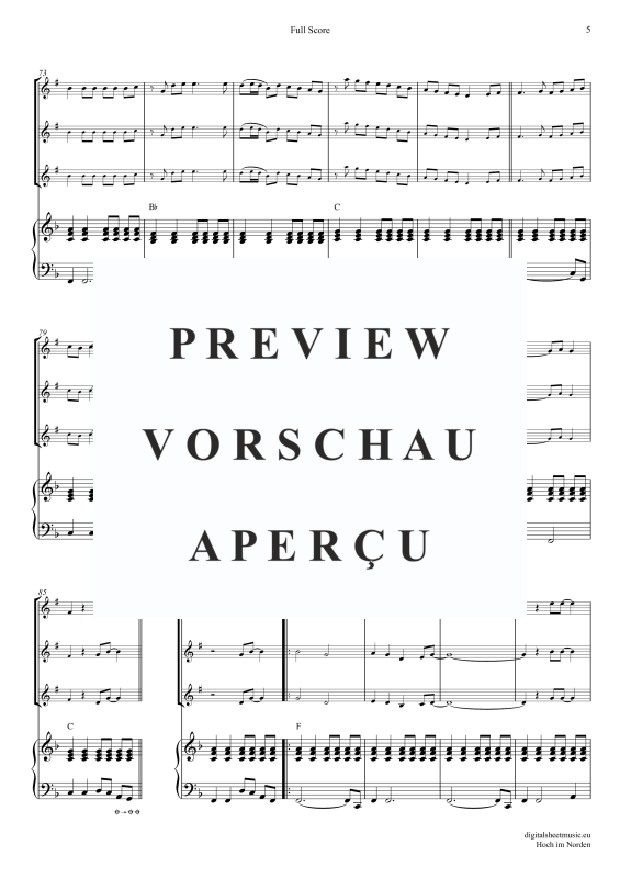Produktgalerie: Seite 6 von 11 Hoch im Norden, Santiano, (Trompeten Trio + Klavier)