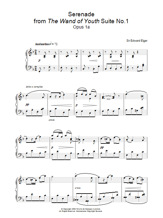 Produktbild zu: Serenade From The Wand Of Youth Suite No 1 Op 1a
