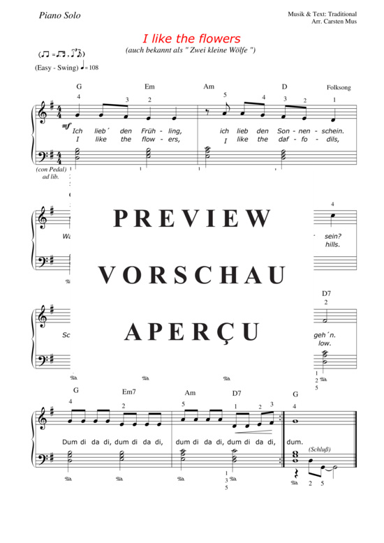 Product gallery: Page 1 of 1 I like the flowers , , (piano and keyboard - easy)