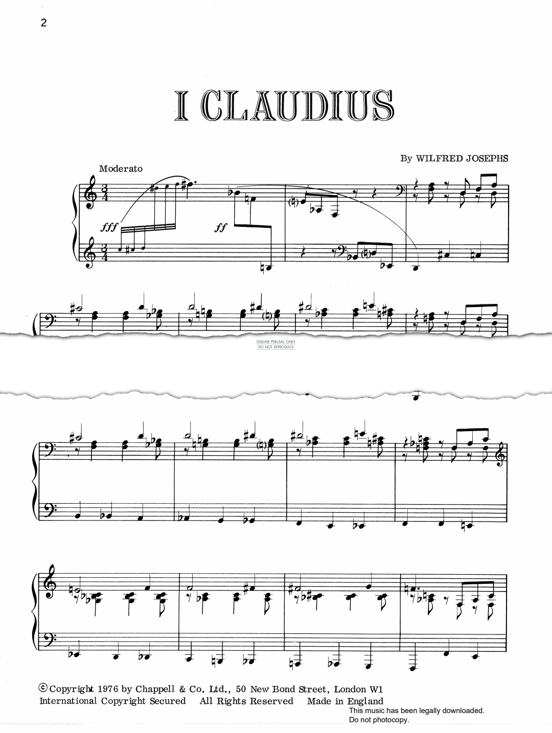 gallery: I Claudius, Wilfred Josephs
