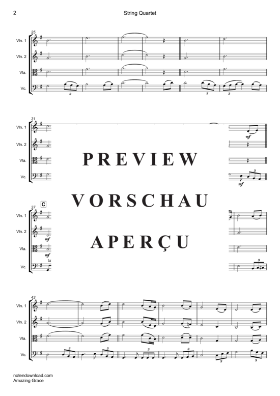 gallery: Amazing Grace , Presley, Elvis, (Streicher Quartett)