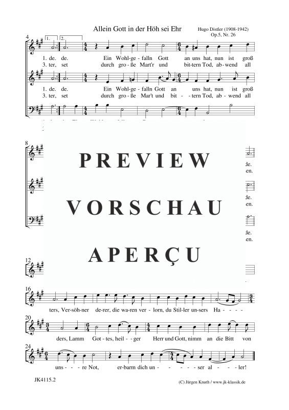 gallery: Allein Gott in der Höh sei Ehr (Der Jahrkreis, Op.5, Nr. 26), , Gemischter Chor