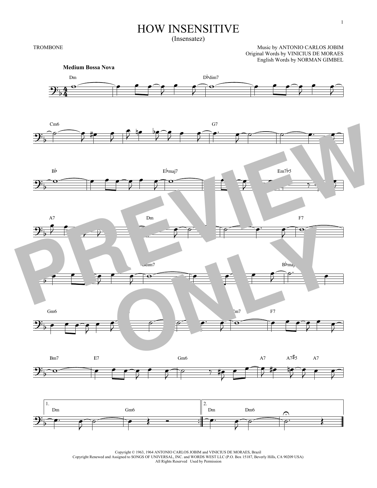 Product gallery: Page 1 of 1 How Insensitive (Insensatez), Antonio Carlos Jobim
