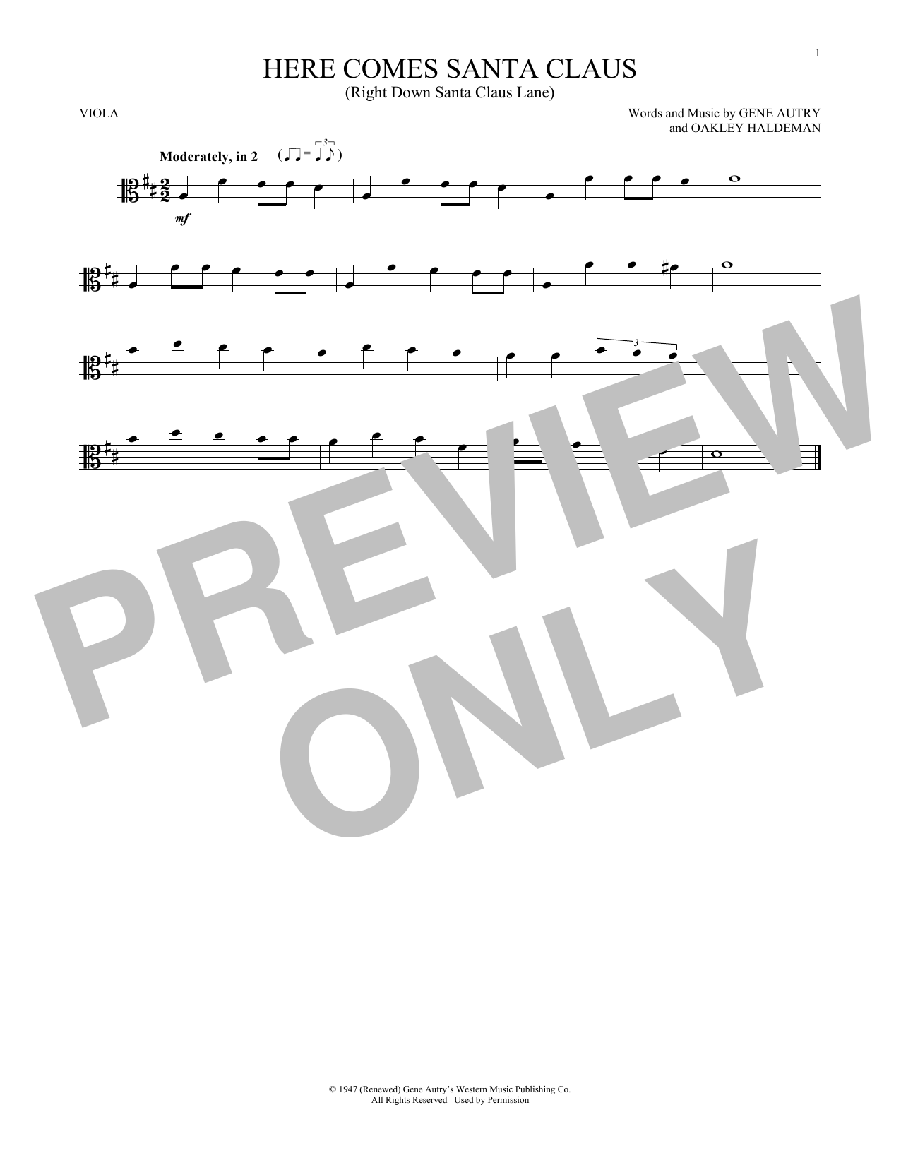 Product gallery: Page 1 of 1 Here Comes Santa Claus (Right Down Santa Claus Lane), Gene Autry