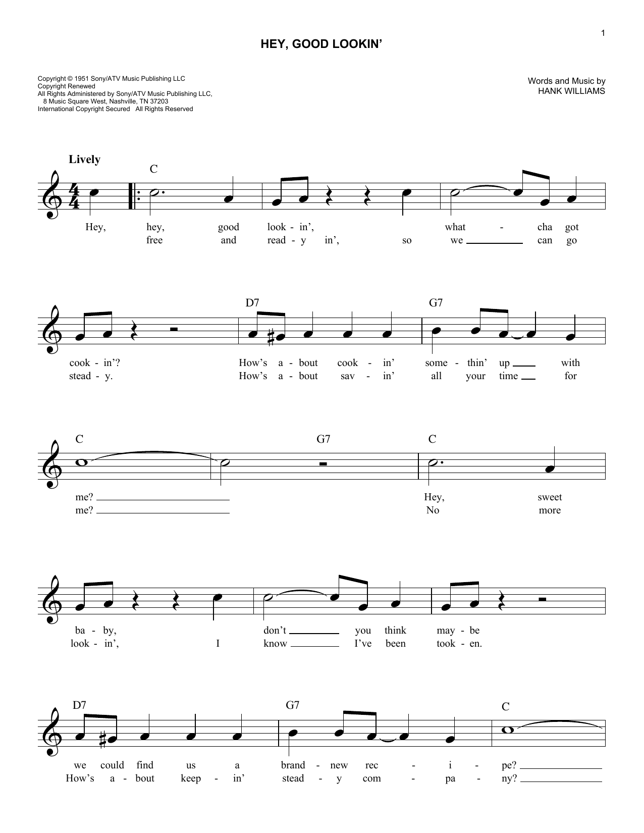 Produktgalerie: Seite 1 von 1 Hey, Good Lookin', Hank Williams