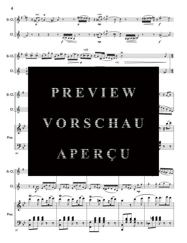 Produktgalerie: Seite 8 von 11 Gran Duetto Concertato sopra motivi dell´opera La Sonnambula, , (Trio Klarinette in Es, Klarinette in B und Klavier)