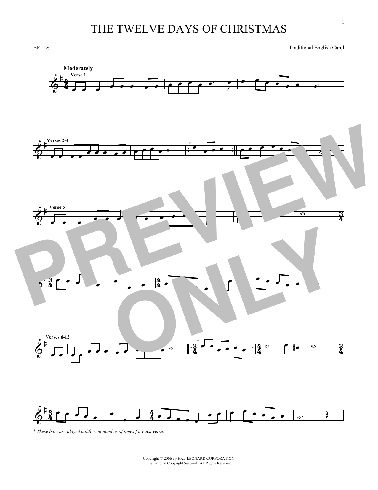 Produktgalerie: Seite 1 von 1 The Twelve Days Of Christmas, Traditional English Carol, Percussion