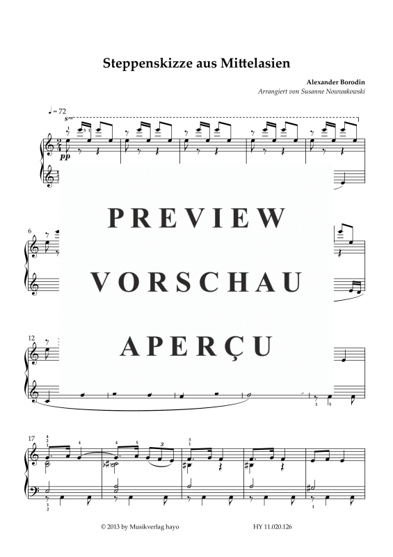 Product gallery: Page 2 of 3 Eine Steppenskizze aus Mittelasien, , Piano Solo