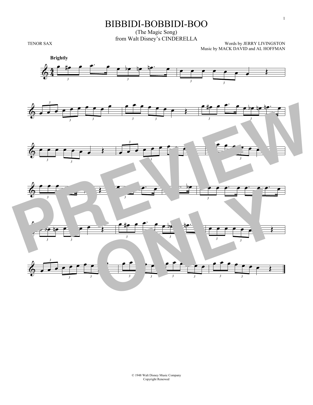 Product gallery: Page 1 of 1 Bibbidi-Bobbidi-Boo (The Magic Song) (from Cinderella), Verna Felton