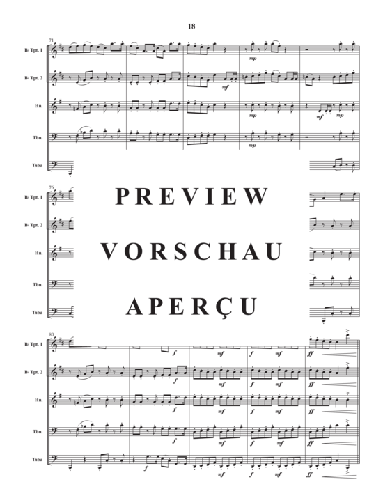Produktgalerie: Seite 20 von 21 Montreal Suite , , (Blechbläser Quintett)
