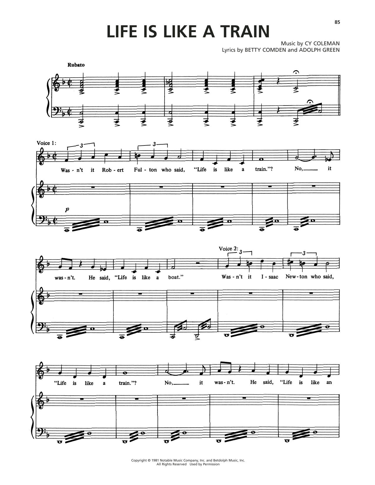 Produktbild zu: Life Is Like A Train (from On The Twentieth Century)