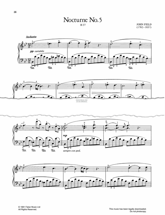 Produktgalerie: Seite 1 von 1 Nocturne In B Flat (H.37), John Field, Klavier