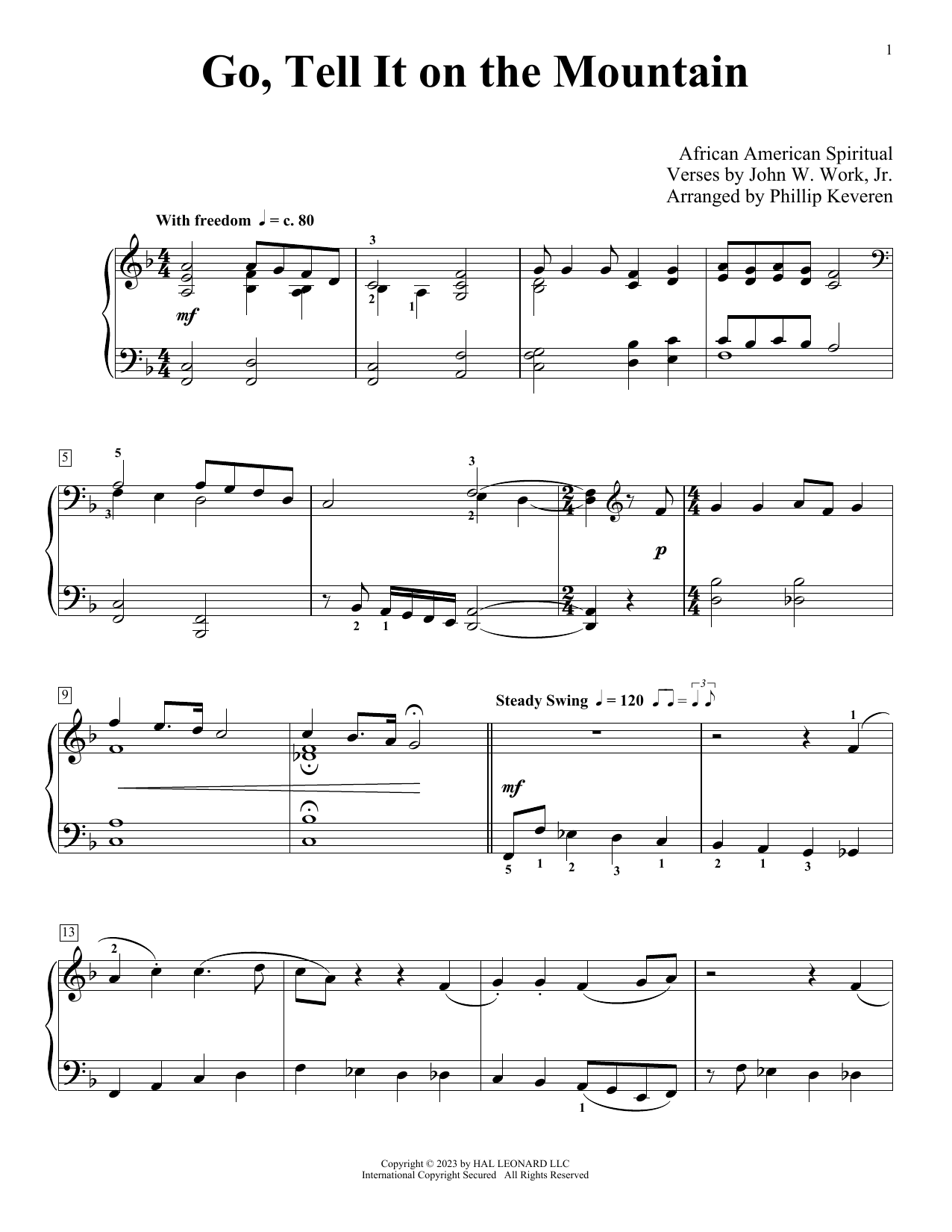 Produktbild zu: Go, Tell It On The Mountain (arr. Phillip Keveren)