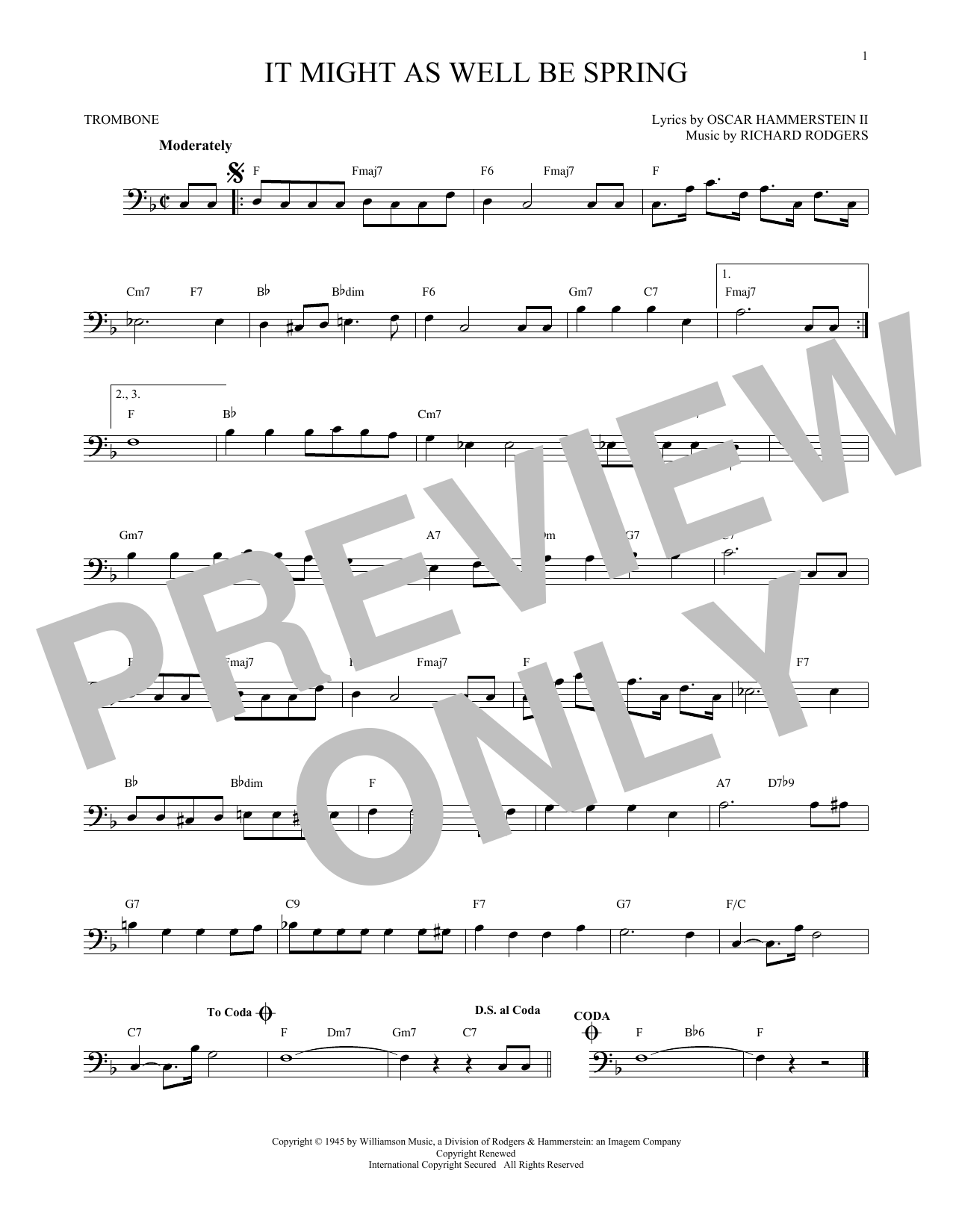 Product gallery: Page 1 of 1 It Might As Well Be Spring, Rodgers & Hammerstein