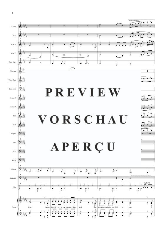 Produktgalerie: Seite 7 von 11 Make me a channel of your peace, , Gemischter Chor und Concert Band