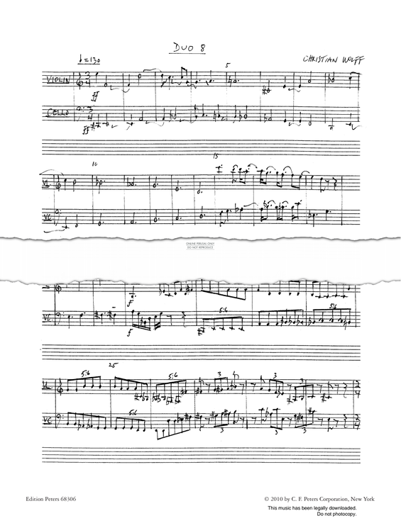 Produktgalerie: Seite 1 von 1 Duo 8, Christian Wolff, Violine, Violoncello