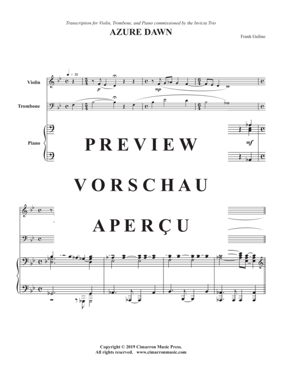 Product gallery: Page 3 of 15 Azure Dawn , , (Violin, Posaune + Klavier)