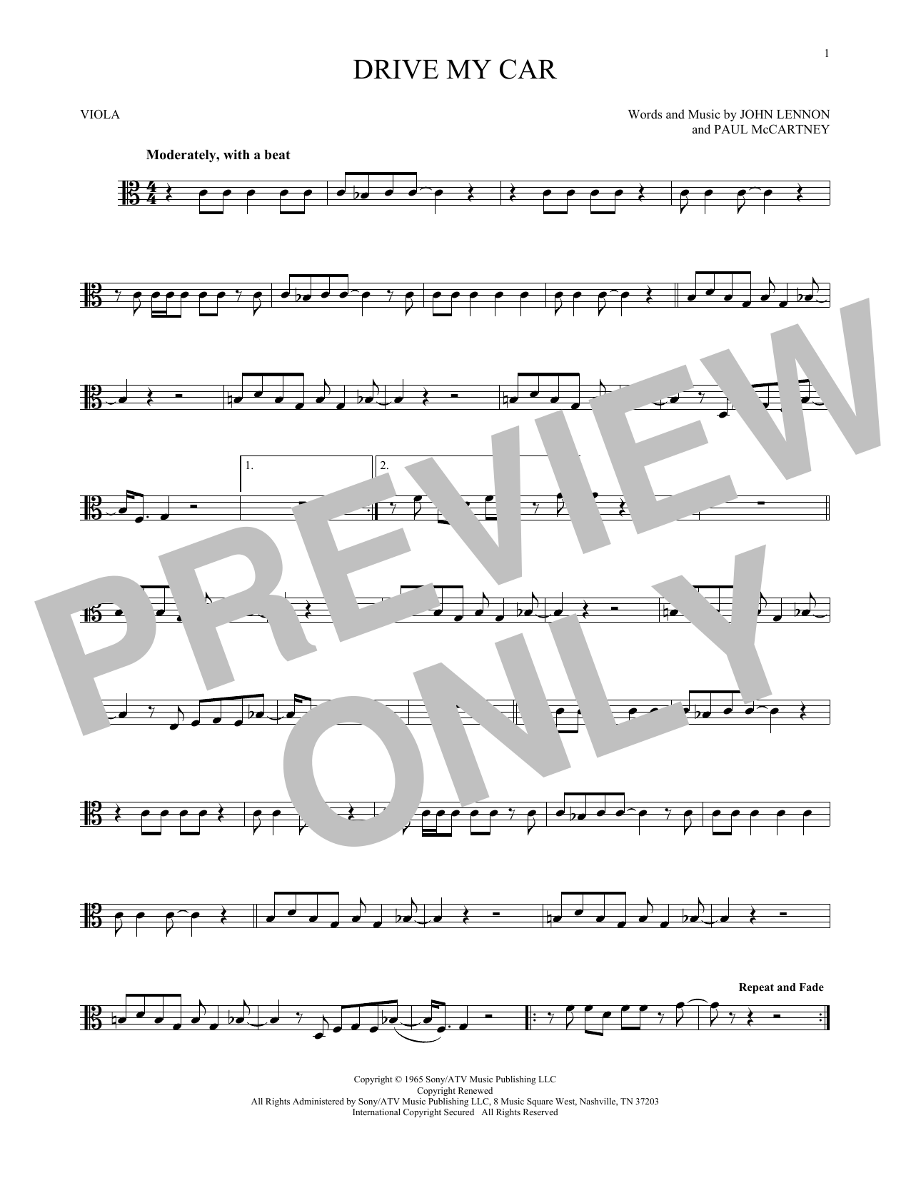 Product picture to:  Drive My Car - The Beatles