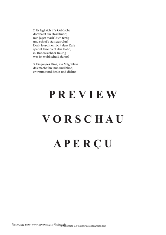 Product gallery: Page 3 of 3 Der verliebte Jäger , , Piano and Voice