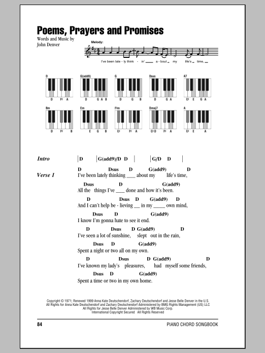 Product picture to:  Poems, Prayers And Promises - John Denver