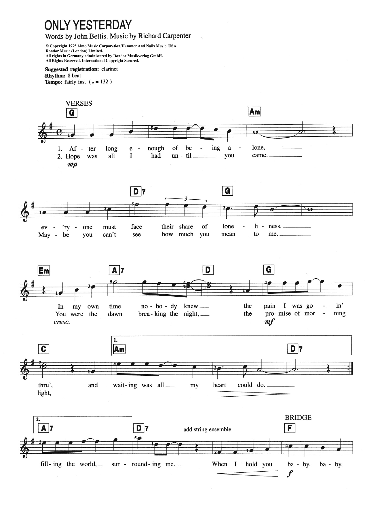 Produktbild zu: Only Yesterday