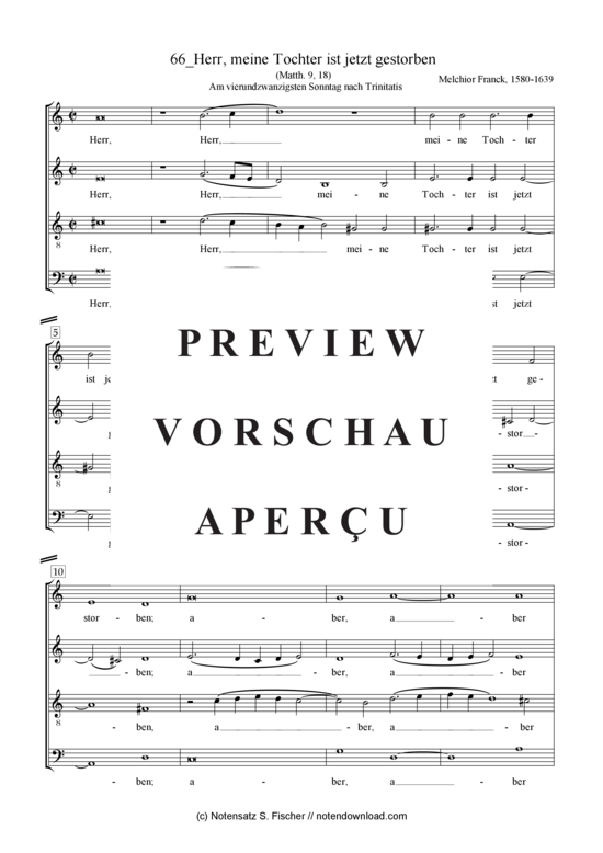 Product gallery: Page 2 of 4 Herr, meine Tochter ist jetzt gestorben , , (mixed choir)