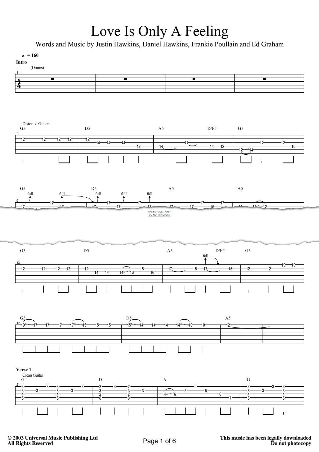 Product gallery: Page 1 of 1 Love Is Only A Feeling, The Darkness