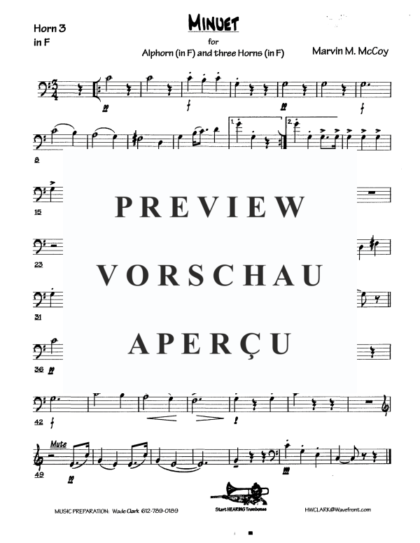 Produktgalerie: Seite 11 von 11 Minuet, , Alphorn in F und Horn Trio