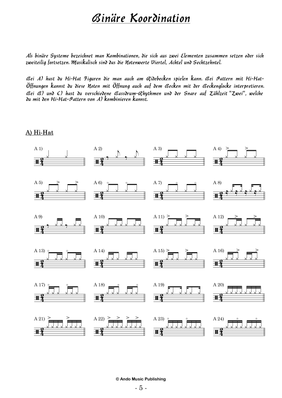 Produktgalerie: Seite 1 von 11 Groove-Koordination für Drumset Band 1, , Drum Set - Pop-Edition
