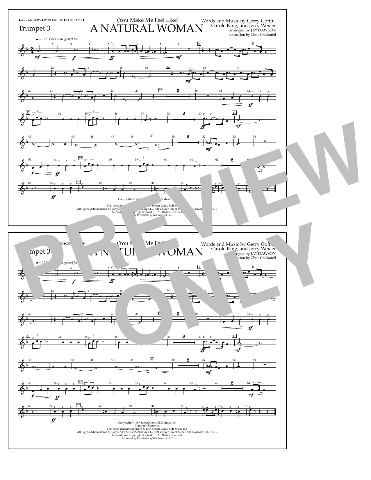Product picture to: (You Make Me Feel Like) A Natural Woman (arr. Jay Dawson) - Trumpet 3