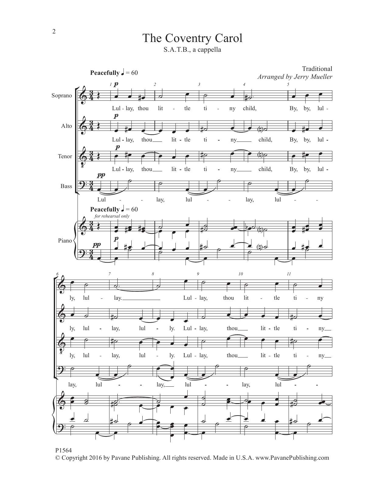 Product gallery: Page 1 of 1 The Coventry Carol, Jerry Mueller