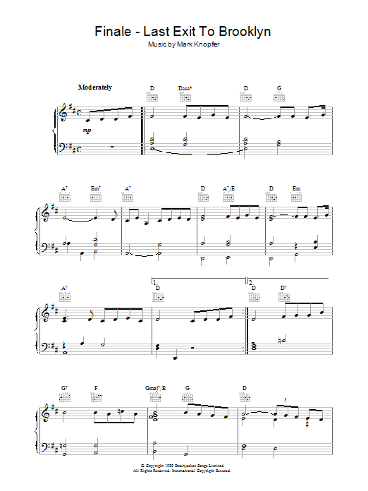 Produktgalerie: Seite 1 von 1 Finale - Last Exit To Brooklyn, Mark Knopfler, Klavier