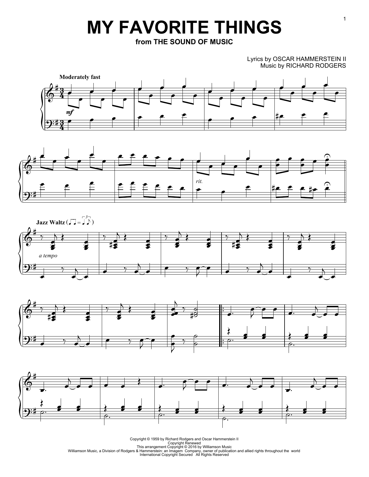 Product gallery: Page 1 of 1 My Favorite Things, Rodgers & Hammerstein