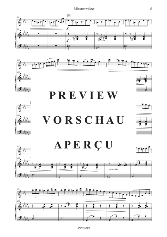 gallery: Minutenwalzer Valse op 64 Nr 1 , , (Klarinette in B + Klavier)