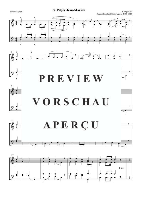 Produktgalerie: Seite 2 von 5 Pilger Jesu-Marsch, , Posaunenchor