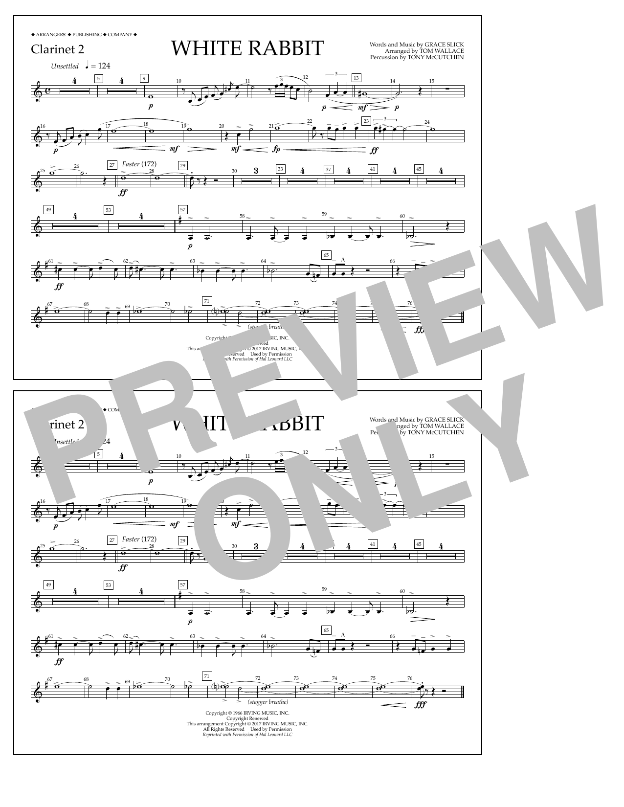 Product picture to: White Rabbit - Clarinet 2