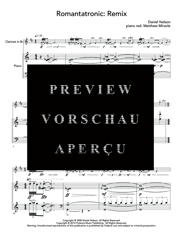Product gallery: Page 5 of 11 Romantatronic: Remix, , (clarinet in Bb and piano)