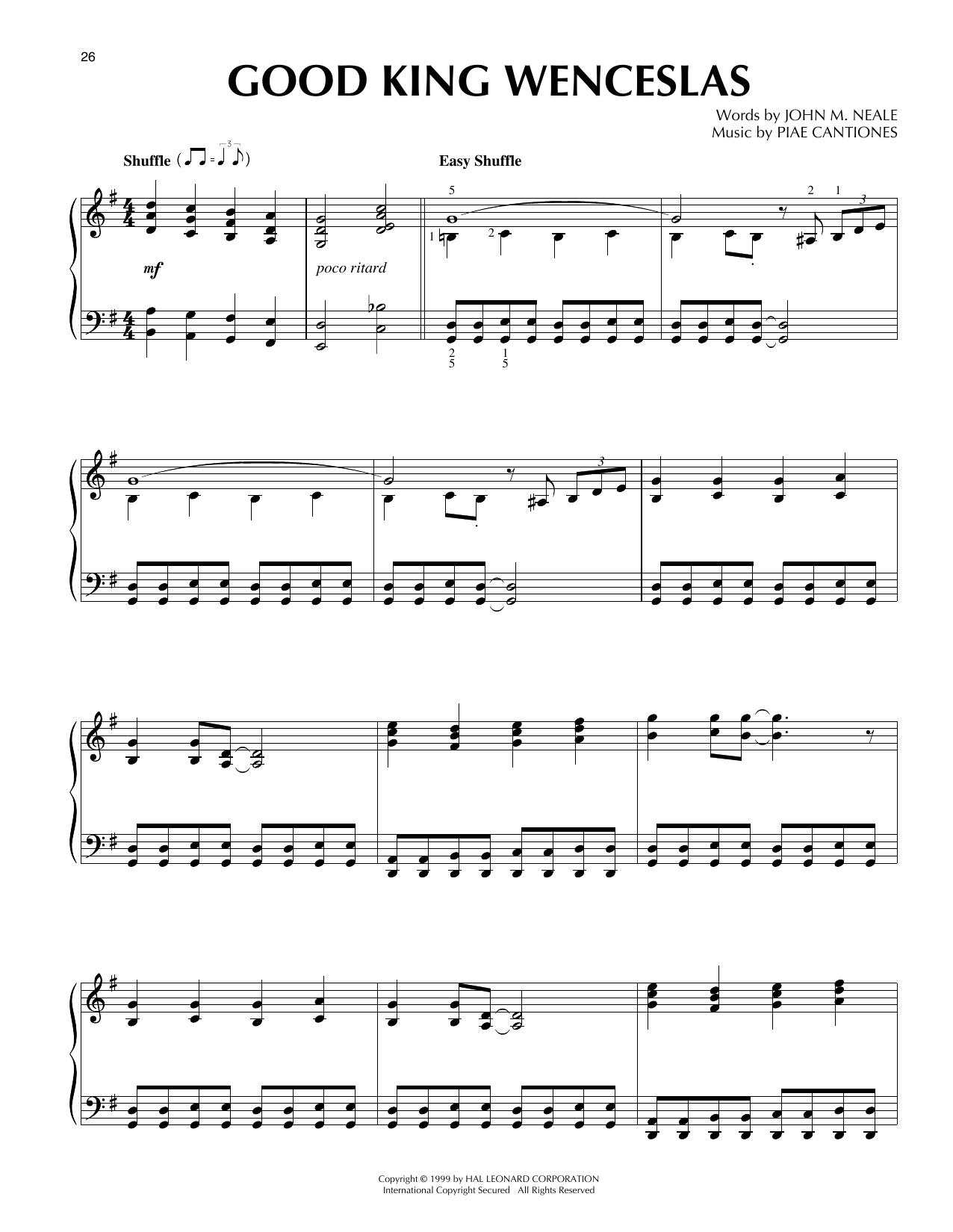 Product picture to: Good King Wenceslas [Jazz version] (arr. Frank Mantooth)