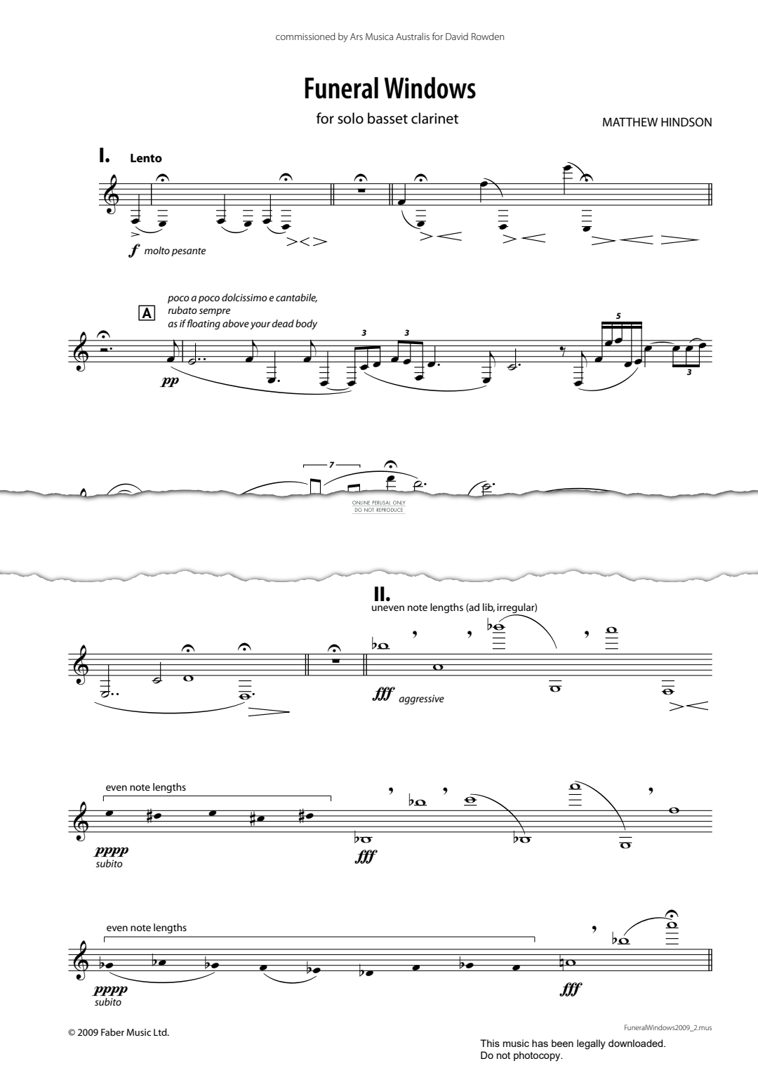 Produktgalerie: Seite 1 von 1 Funeral Windows, Matthew Hindson, Klarinette