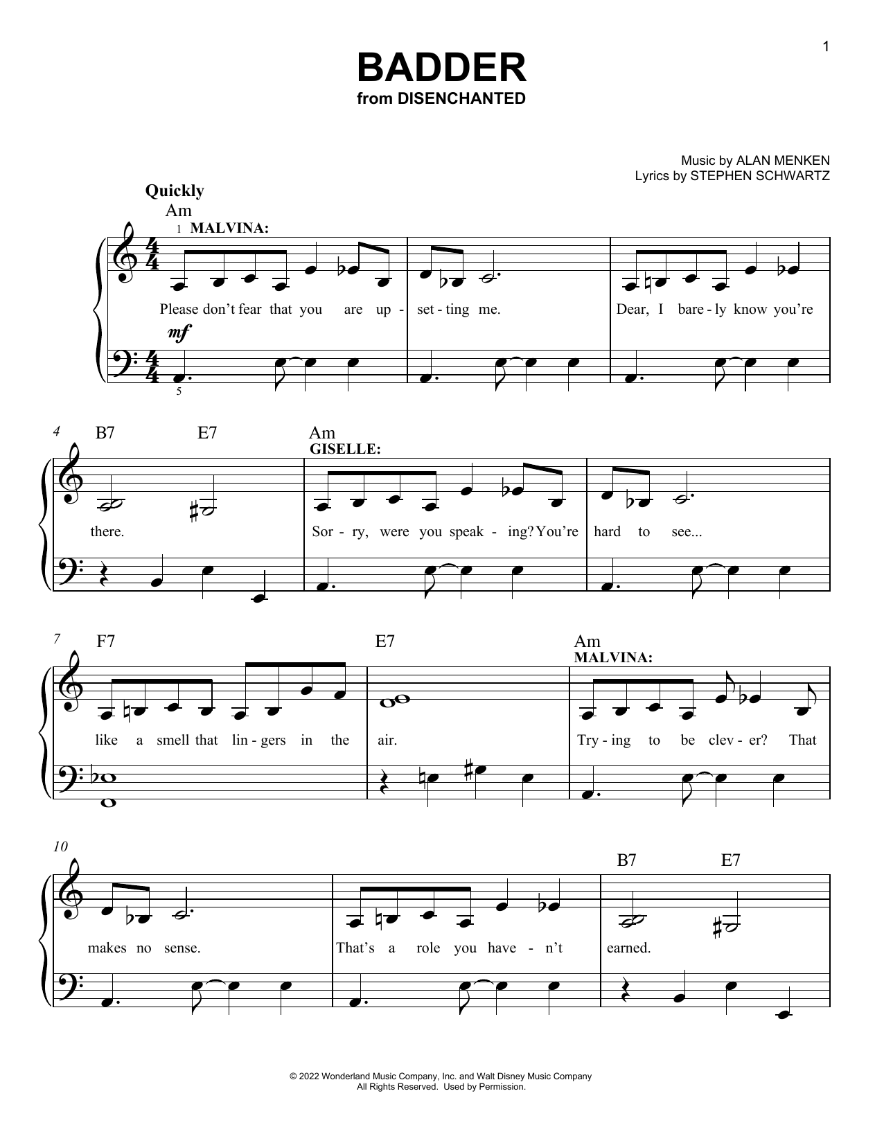 Produktgalerie: Seite 1 von 1 Badder (from Disenchanted), Stephen Schwartz, Klavier