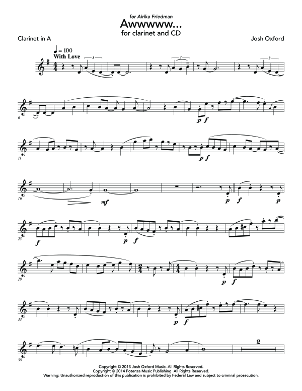 Product gallery: Page 1 of 11 Awwwww..., , (Clarinet in A and CD)