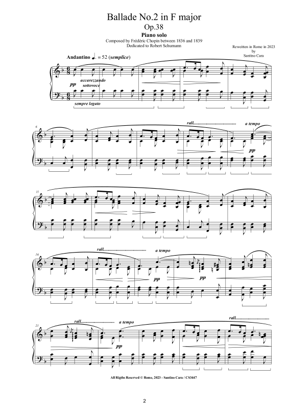 Produktgalerie: Seite 1 von 11 Ballade Nr. 2 F-Dur Op. 38, , Klavier Solo