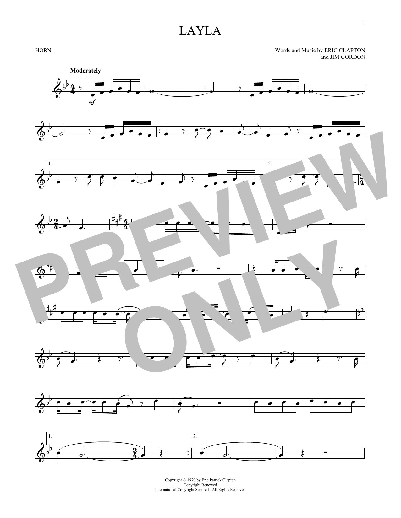 Produktgalerie: Seite 1 von 1 Layla, Eric Clapton, Horn