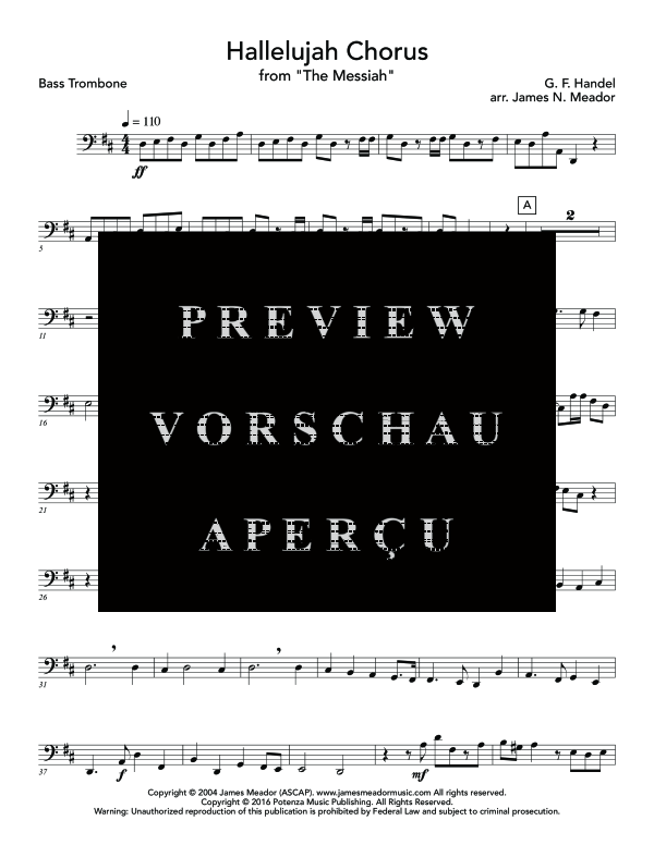 Product gallery: Page 11 of 11 Hallelujah Chorus, , (Trombone quartet)